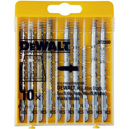 Stikksagbladsett DEWALT 10 deler
