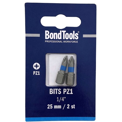 Bits 1/4" PZ BONDTOOLS 25 mm