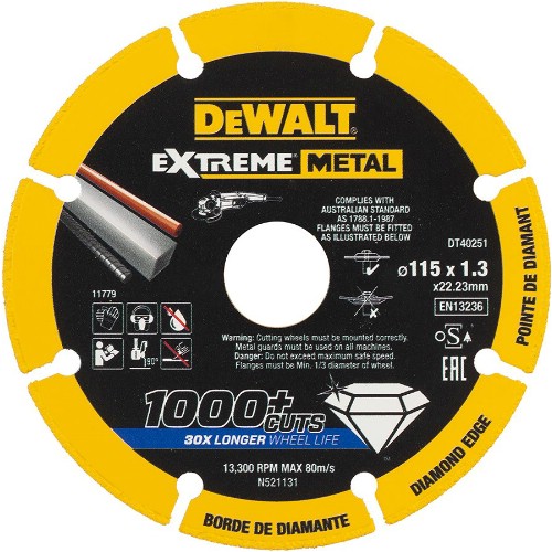 Diamantskive DEWALT<br />Extreme Metal